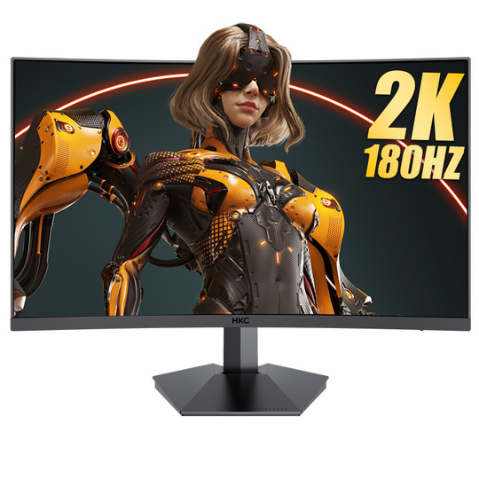 HKC显示器27英寸2K200HZ电竞IG27Q电脑220曲面4K屏幕白色G27H2Max