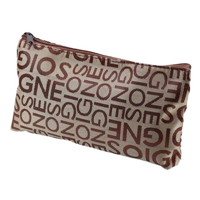 Korean waterproof makeup bag letter makeup bag women's thickened multi-functional travel toilet bag storage bag small square bag