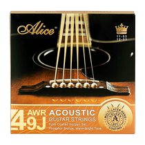 Alice Alice AWR49J Folk Guitar Strings Set of 6 Acoustic Guitar Strings Phosphor Bronze Six Complete Sets