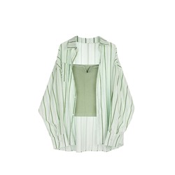 Cardigan mint ເສື້ອຍືດສີຂຽວຂອງແມ່ຍິງ summer ວ່າງການອອກແບບເສື້ອກັນແດດເສື້ອປ້ອງກັນເກືອ niche ແຂນຍາວເທິງ