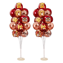 Mid-Autumn Festival balloons ground floating column decoration road guide layout supplies shopping mall store event atmosphere decoration