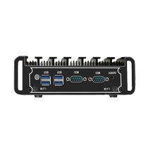 力达科技NK343工业级嵌入式无风扇工控机J1900酷睿i3i5i7微型电脑迷你主机双千兆网口双COM串口Linux小电脑