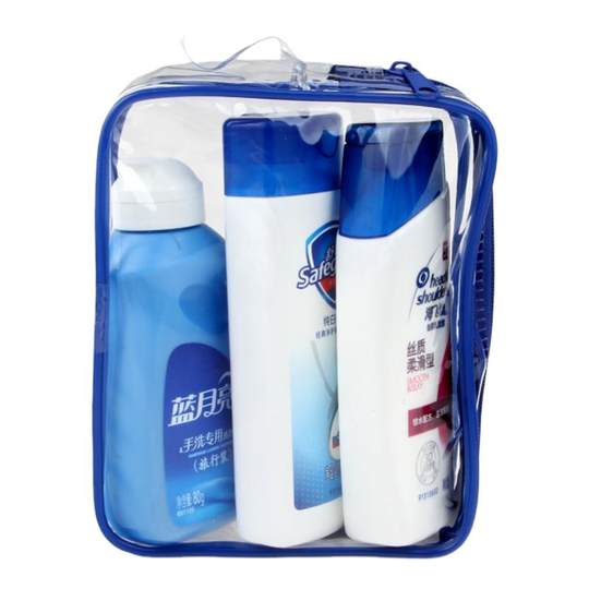 Toiletries, shampoo, shower gel, portable business trip