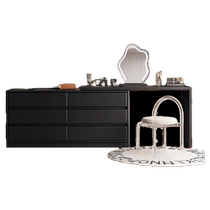 Luxury bedroom cupboard dresser integrated small apartment retractable 30cm wide corner bedside dressing table can be customized