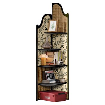 Living room corner shelf medieval style corner storage cabinet painting decoration high-end multi-layer floor-standing tripod