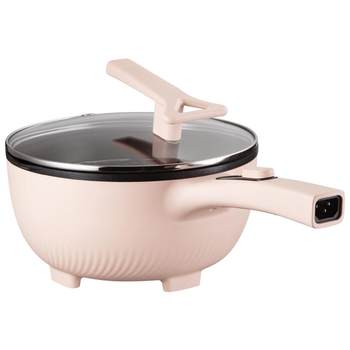 Steam on top and boil on top and boil on top and red electric frying pan