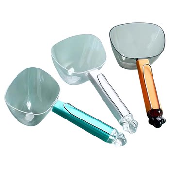 Cat food spoon measuring long handle stainless steel sealing scale