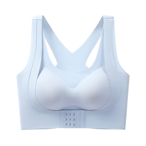 Front-button bra womens adjustable breast tightening correction anti-sagging sports running shock-proof back bra