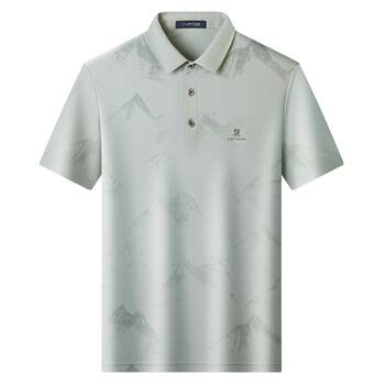 Mengtejiao uv printed polo shirt short sleeve thin