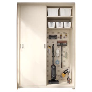 Balcony storage cabinet sun protection outdoor sliding door storage cabinet
