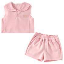 Costume dété pour filles ensemble deux pièces short à manches courtes à la mode vêtements de sport pour enfants nouvelle collection 2024