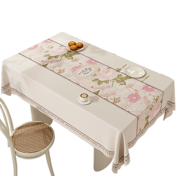 Tablecloth without washing, oilproof and waterproof tea tablecloth for home use anti-scalding nordic style cloth rectangular living room dining table tablecloth Tablecloth without washing, oilproof and waterproof tea tablecloth for home use anti-scalding nordic style cloth rectangular living room dining table tablecloth