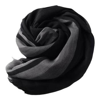 Japanese High-End Style Artistic Scarf for Men and Women, Striped Cotton and Linen Long Scarf for Spring, Autumn, and Winter, Thin Casual Scarf