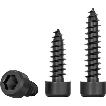 Black 304 stainless steel hexagonal self-tapping screw Black 304 stainless steel hexagonal self-tapping screw