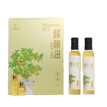 Sweet Jiuyuan Walnut Oil Physical Cold Pressed Light Luxury Gift Box 250ml*2 20ml 10ml edible oil