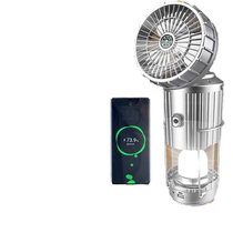 Solar fan lantern outdoor multi-function flashlight camping camping emergency light tent emergency charging bluetooth