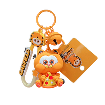 2024 New Genuine Garfield Car Keychain Chain for Women Exquisite Creative Couple Men Cute School Bag Pendant