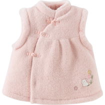 David Bella childrens quilted vest 2024 girls winter new style ferret velvet vest for girls Chinese style waistcoat