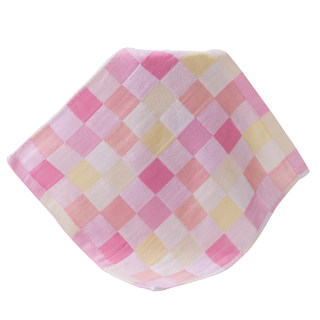 纱布小方巾纯棉带挂绳婴儿擦嘴巾儿童擦手巾小手帕幼儿园宝宝毛巾