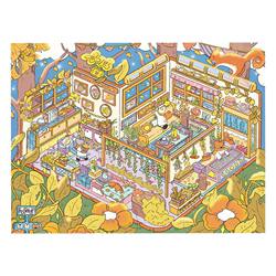 Paper Fairy Tale 23.0 Series Scenery Stickers Winter Cabin Autumn Cottage Miniature Scene Special Oil Large High-Difficulty 3D Three-Dimensional Cabin Stickers DIY Educational Toys Girls Collage Art