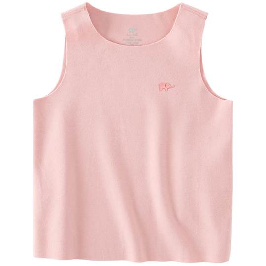 戴维贝拉女童背心2025新款秋装男童美雅碧内衣儿童宝宝发热打底衫