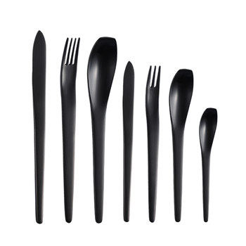 Frosted black 304 dessert knife and fork spoon tableware