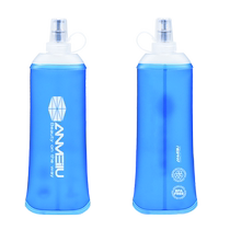 Sports soft water bottle silicone mouthpiece cycling mountaineering hiking cross-country running foldable cup outdoor portable soft water bottle