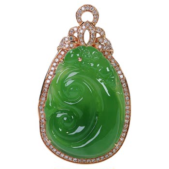 Original design jade gold inlaid jade necklace as a gift for wife