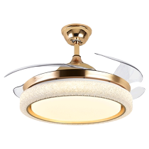 Daisen Fan Light Restaurant Invisible Fan Frequency Converter Light Luxury Fan Light Living Room Ceiling Golden Bedroom Eye Protection Ceiling Fan Light