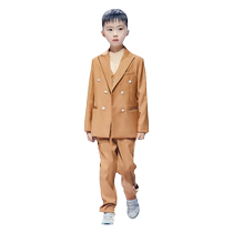 Childrens suit high-end catwalk handsome boys dress little boy host costume piano performance suit trendy