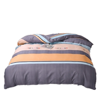 Four-piece set of bed sheets high-end thickened brushed bedding quilt cover pillowcase spring and autumn student dormitory bed three-piece quilt cover