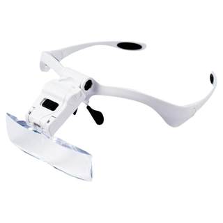 头戴式放大镜高清纹绣对线专用随身携带灯眼镜型扩大镜美嫁接睫毛