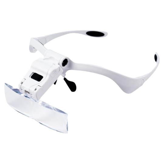 头戴式放大镜高清纹绣对线专用随身携带灯眼镜型扩大镜美嫁接睫毛