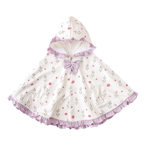 Lu Xiaoman reachable baby cloak princess baby going out cloak spring and autumn going out windproof coat girls shawl