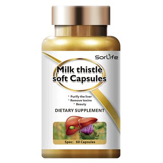 Original imported silymarin milk thistle soft capsule stay up late healthy overtime liver health nutrition for men and women
