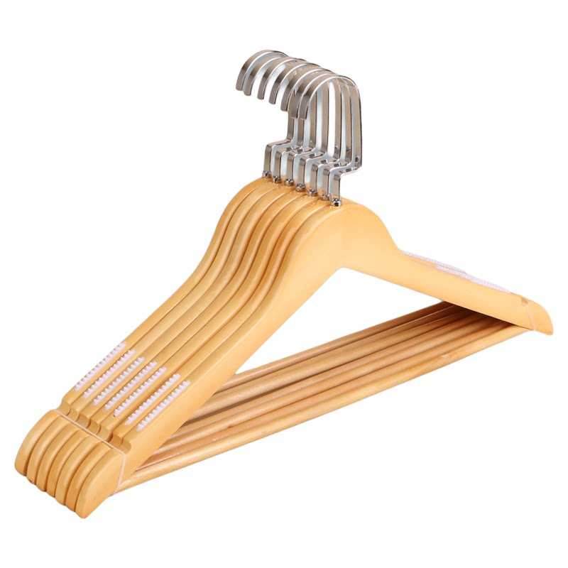 Wooden clothes hanger non-slip clothes household solid wood clothes hanger