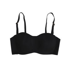 Xinbangbang Bra Thin Removable Shoulder Straps Seamless Anti-Slip Bandeau Bra Women's Bra Student Solid Color Bra