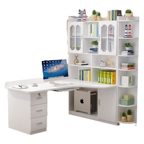 Nanyun solid wood desk bookshelf combination corner desktop computer desk desk bookcase childrens bedroom corner desk