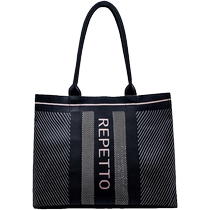REPETTO Lipado same style for men and women black and white I T large capacity lightweight shoulder and hand-carryable tote bag