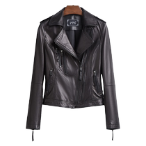 Haining genuine leather jacket for women 2024 new spring and autumn sheepskin jacket short style small motorcycle wear Hong Kong style