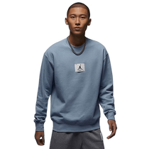 Jordan Nike mens thin velvet crew neck sweatshirt spring new sweatshirt solid color bottoming shirt FB6935-436