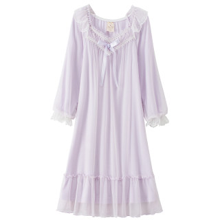 RoseTree儿童公主睡裙女童春秋长袖蕾丝女孩宝宝中大童宫廷风睡衣