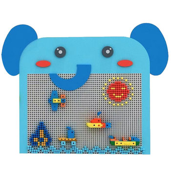 Kindergarten corridor building block wall toy children's hole board bead gear variable game puzzle solid wood customization