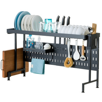 Bowl rack kitchen sink retractable multi-function storage