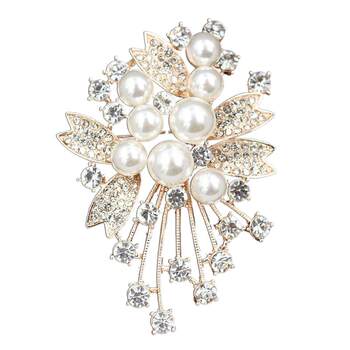 Brooch versatile alloy pearl accessories