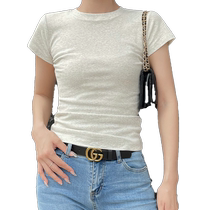 Short-sleeved T-shirts for women 2024 new summer fashionable outer wear bottoming shirts womens tops design sense womens niche spring