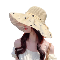 UPF50 sun protection hat for women summer large brim sun hat for women 2023 new style fashionable face small fisherman hat