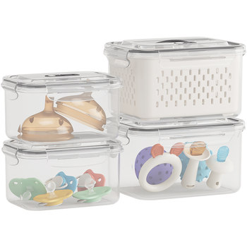 Baby teether toy snack storage box