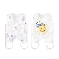 2-pack newborn baby bellyband summer pure cotton thin baby half-back belly protector top to prevent kicking and cold