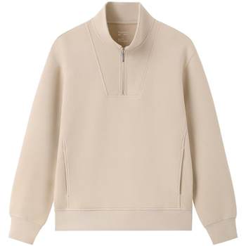 All cotton times women's sweatshirt women's fleece air layer sweatshirt loose long sleeve pullover